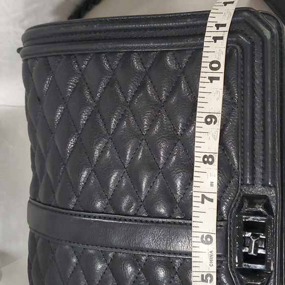 Rebecca minkoff  jumbo black on black  quilted crossbody bag purse - Picture 6 of 12